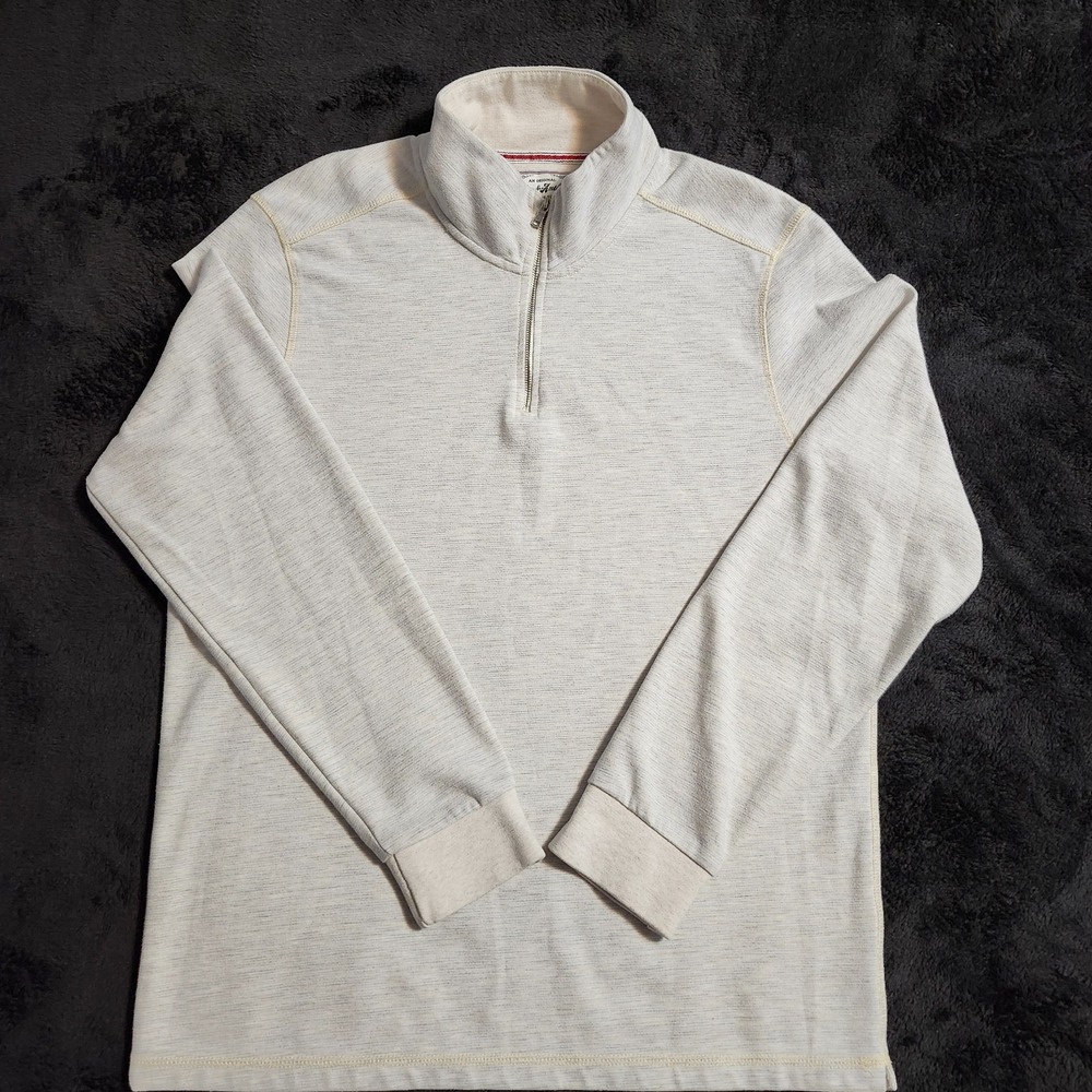 Flag & Anthem Men's Quarter Zip Pullover Ivory Size Large